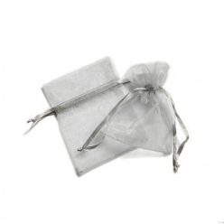 11x13cm organza tasak ezüst (5 db) 