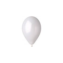 metál lufi 27 cm - 008 fehér 50db