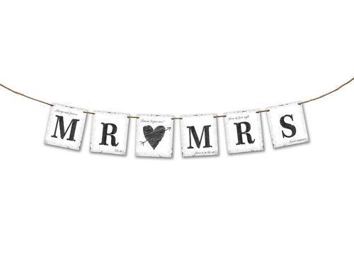 Mr. és Mrs. betűfüzér (77 cm hosszú)