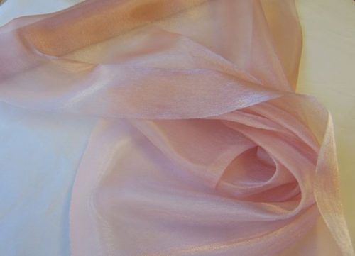 Szatén-organza (47 cm x 10 m) púder rózsaszín-693