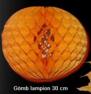 lampion gömb (30 cm) narancssárga(HW)