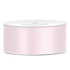 2,5 cm-s szatén szalag (25 m) púderrózsaszín