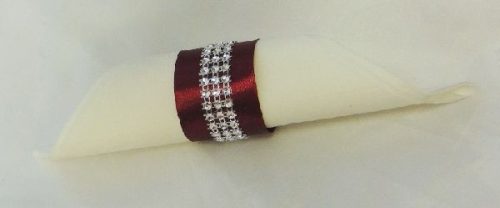 strasszos szalvétagyűrű bordó 10 db/cs