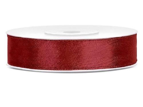1,2 cm-s szatén szalag (23 m) v.bordó (007c)