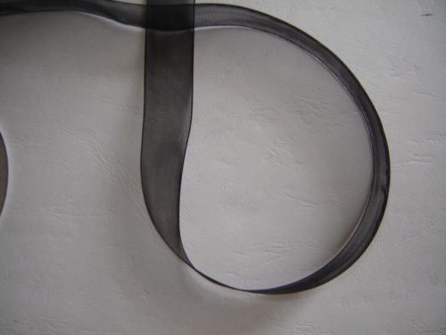 organza szalag 0,6 cm x 22,86 m,fekete