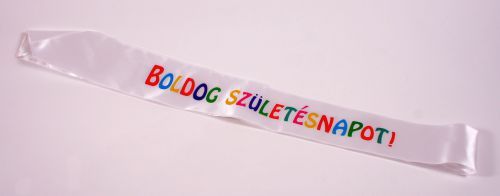 Boldog születésnapot ! vállszalag színes