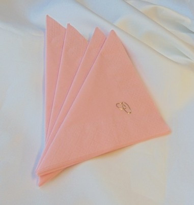 gyűrűs szalvéta rózsaszín (50 db/cs)