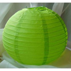 papír lampion gömb, 20 cm-es, zöld