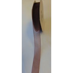 organza szalag 1,5 cm x 22,86 m,csoki (044)