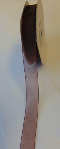 organza szalag 1,5 cm x 22,86 m,csoki (044)