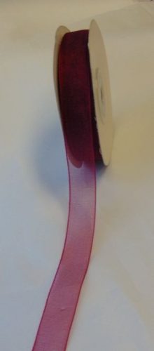 organza szalag 0,6 cm x 22,86 m,meggybordó (005)
