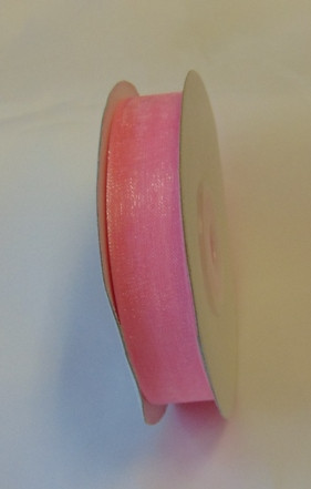 organza szalag 1,5 cm x 22,86 m,rózsaszín (086)