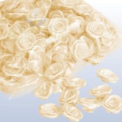 szatén rózsafej 2,5 cm-es (50 db) krém