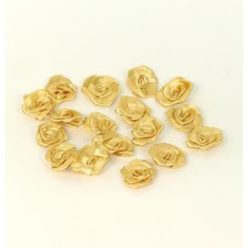 szatén rózsafej 1,2 cm, arany (90 db)