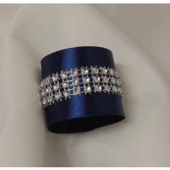 strasszos szalvétagyűrű tengerészkék 10 db/cs