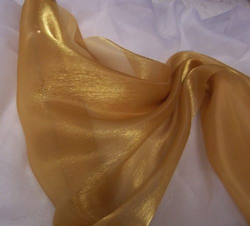 Szatén-organza (142 cm * 10 m) arany