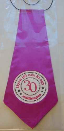 nyakkendő 30.szülinapra, pink