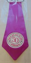 nyakkendő 50.szülinapra, pink
