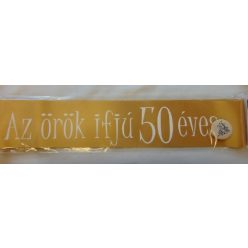 vállszalag 50. szülinapra, arany