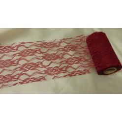 Csipke dekoranyag bordó (10 cm * 9,3 m)