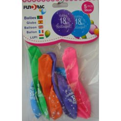 Boldog 18. születésnapot ! lufi (5 db)