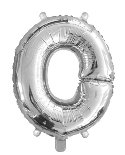 Szám fólia lufi (35 cm), ezüst (15499 15500 15501)