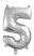 Szám fólia lufi (35 cm), ezüst (15499 15500 15501)