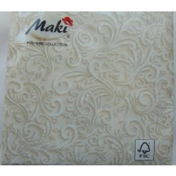 inda mintás szalvéta, 3 rétegű (20 db), bézs 