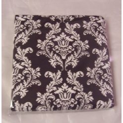   fekete alapon fehér mintás szalvéta (33x33), 3 rétegű, 20 db
