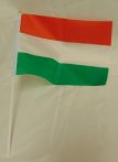 Magyar zászló, textil (20*30 cm), szár 40 cm