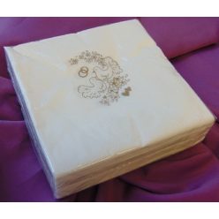 esküvői mintás, textilhatású szalvéta 40*40, 50 db 