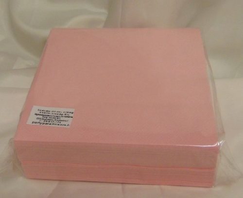 33*33 cm rózsaszín szalvéta (50 db), 3 rétegű