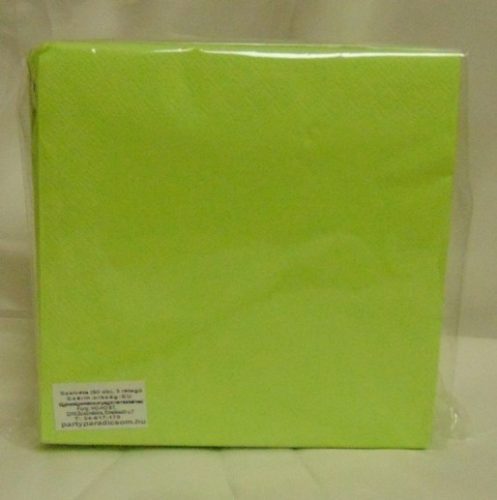 33*33 cm élénkzöld szalvéta (50 db), 3 rétegű