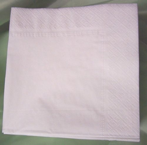 40*40 cm fehér szalvéta (50 db), 3 rétegű