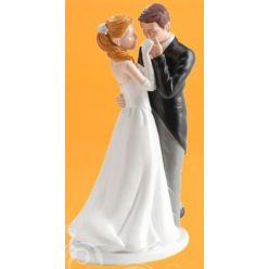 kézcsókos ifjú pár (16 cm)