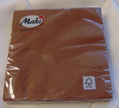 33*33 szalvéta, 3 rétegű (20 db/cs) csokibarna