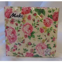 szalvéta vintage rózsás (33*33 )-20 db