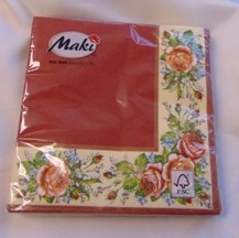 szalvéta rózsás széllel (33*33 )-20 db