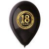 lufi 18. születésnapra, fekete(10 db) lufi 18. születésnapra, fekete(10 db)