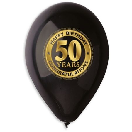 lufi 50. születésnapra, fekete(10 db)