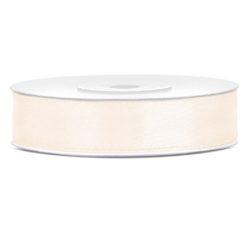1,2 cm-s szatén szalag (25 m) ekrü (079J)