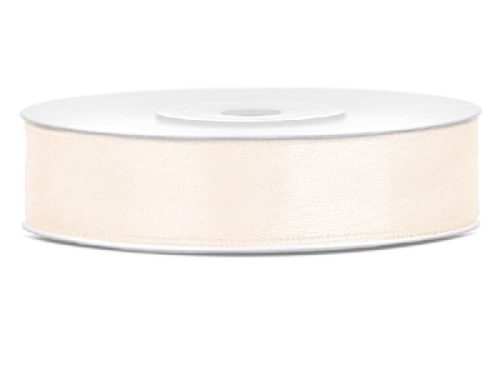 1,2 cm-s szatén szalag (25 m) ekrü (079J)