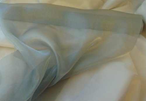 Szatén-organza (47 cm * 10 m) ezüst