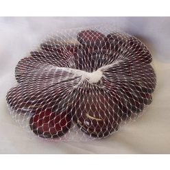 dekorkő,dekorkavics, 4 cm-s ( kb. 25 db) sötétpiros