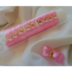 szatén szalvétagyűrű gyűrűpárral. rózsaszín 10db/cs