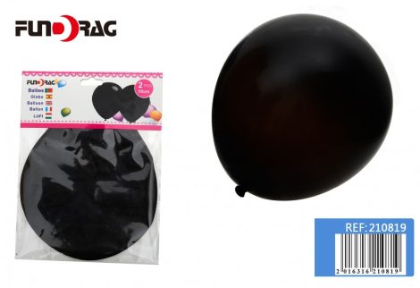 óriás gumi lufi fekete, 65 cm-s (2 db)