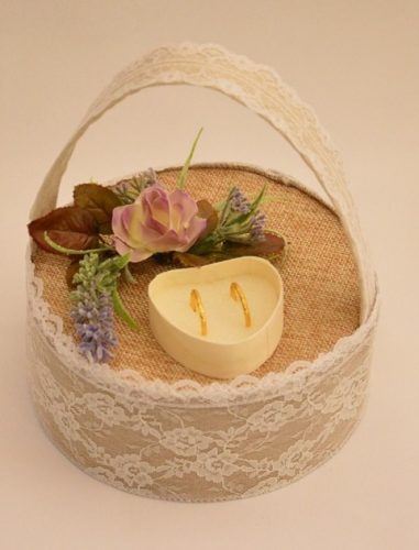 gyűrűtaró kosárka (15 cm) , vintage