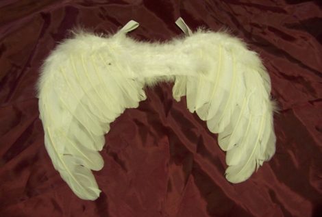 fehér, toll angyalszárny (60*40 cm)