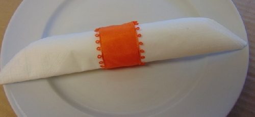 szalvétagyűrű szatén, narancs (10 db/cs)