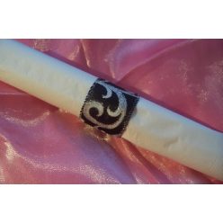 szalvétagyűrű inda mintás, fekete-ezüst  (10 db/cs)